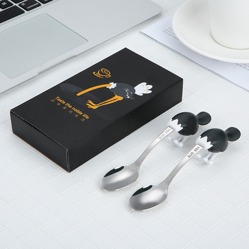304 Stainless Steel Creative Mugs Stirring Spoon Bar Stirring Spoon Dessert Spoon Gift Set