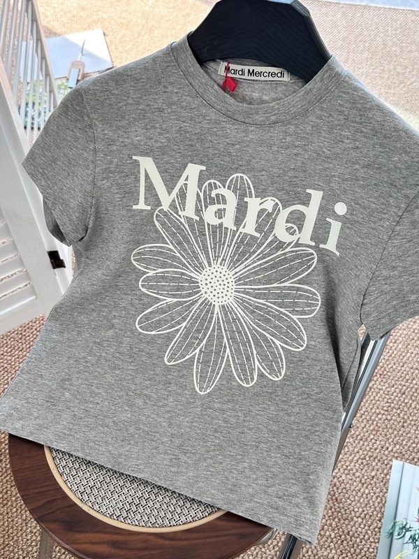 韓国マルディトレンディな半袖フラワープリントゴールドハイシルバー夏ラウンドネック純綿ルーズTシャツトップトレンディ|undefined