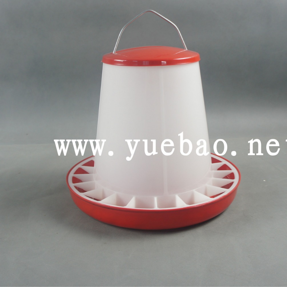 高质量鸡料桶 塑胶料桶养鸡设备 加厚8公斤塔式料桶 粤宝厂家批发