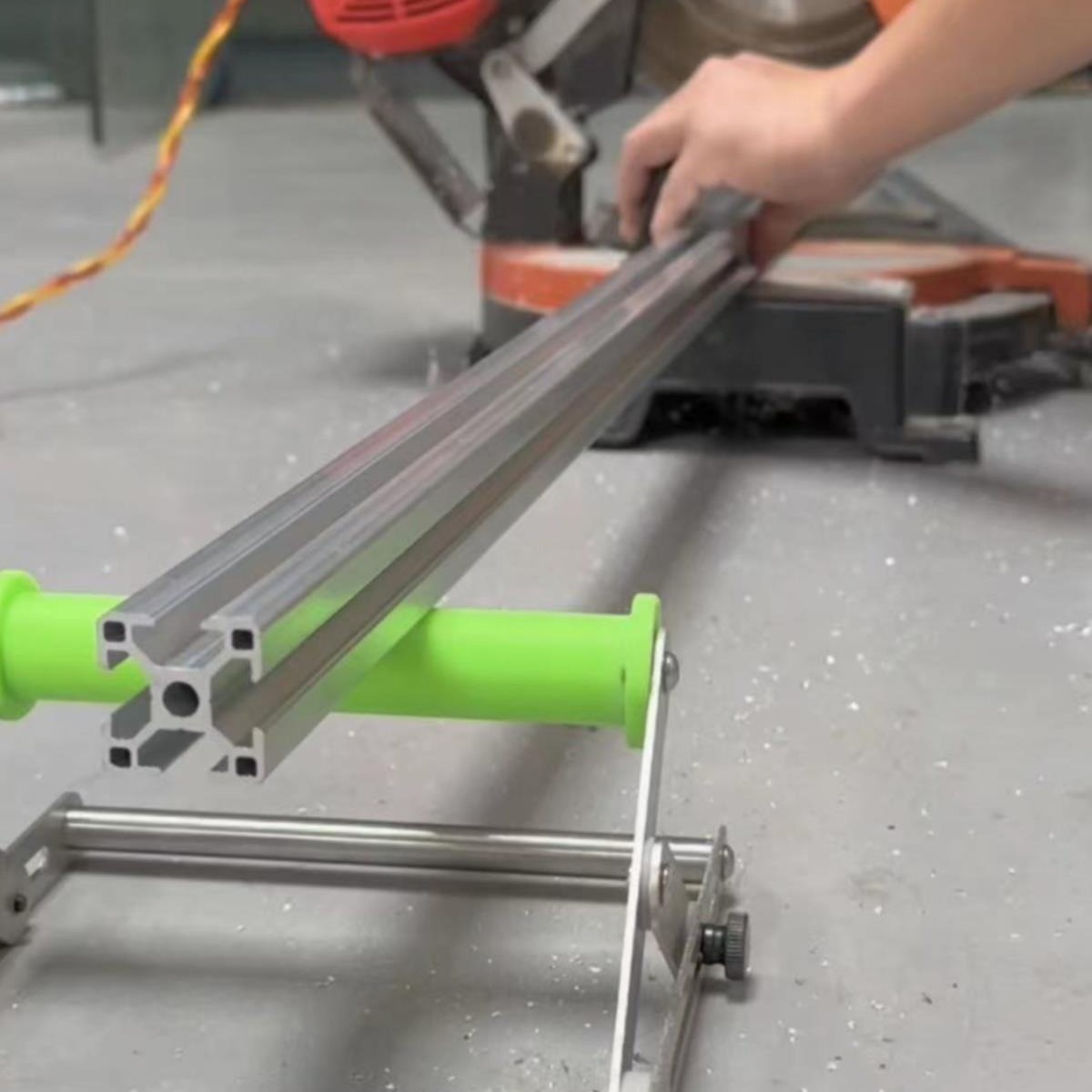 切割机托料架长料支撑架升降可调款滚轮支架可调尺寸不锈钢架工具