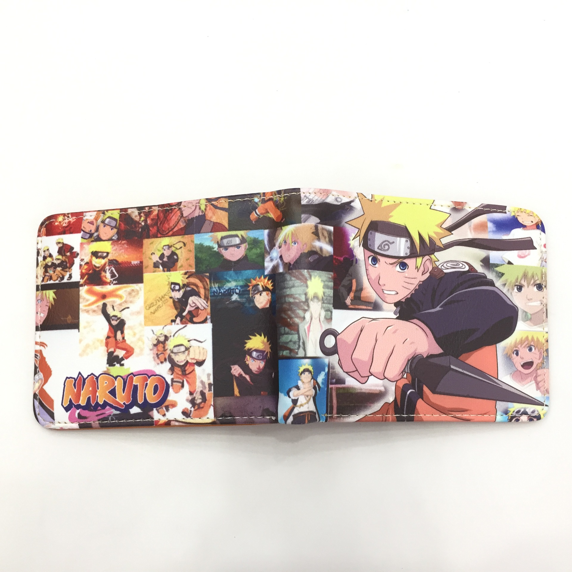 Hokage billetera Ninja Boy Sasuke Naruto nuevo tipo de bolso de tarjetas, bolso de cambio de dibujos animados Fuego Nube, cartera de cambio PU, bolso de piel