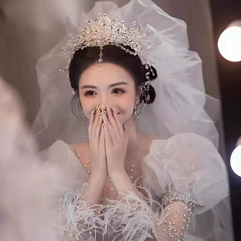 Tiara for bride, crown, headband, high-quality style