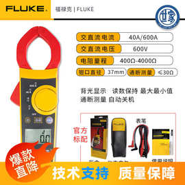 FLUKE福禄克F319电流表317真有效值交直流数字钳形表高精度万用表