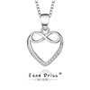 Necklace heart shaped, chain for key bag , jewelry, silver 925 sample, light luxury style, European style, wholesale