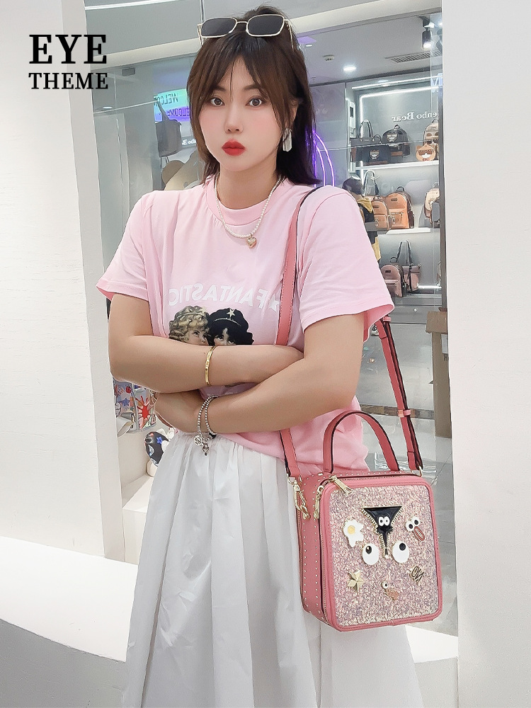 Personalidad de moda bolsa de perfumes de mujer insignia rosa bolso de mano bolso de estilo de alta sensación 2600 #