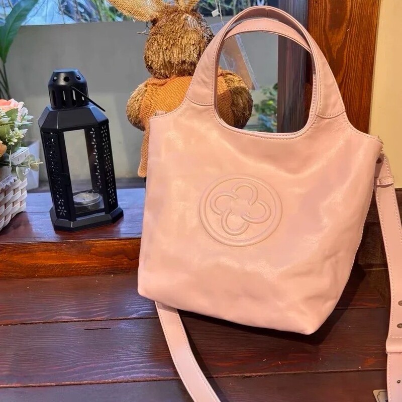 Niche New Style Small Tote Bag Made of Vegetable-Tanned Leather with Pleated Design, Suitable for Women, Cross-Border Shoulder, Hand-Held, and Crossbody Bag