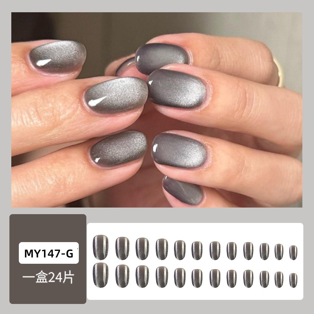 Puntas de uñas postizas de estilo europeo y americano, piezas de uñas desmontables de longitud media, uñas usables, puntas de uñas puras y elegantes.
