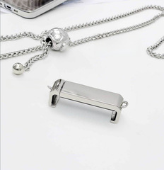 ins金屬手機夾斜挎掛繩可背鏈條背夾高級感手機鏈手機殼掛脖鏈子