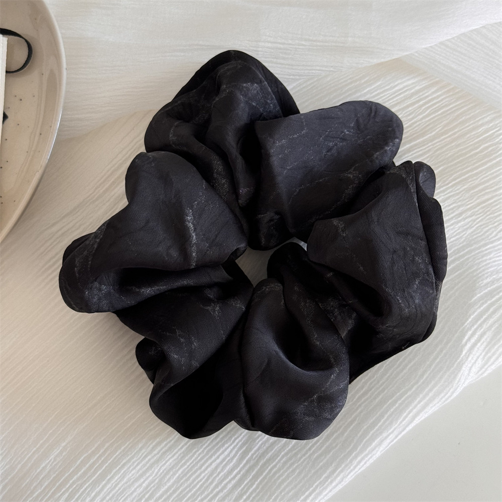 Elastico per capelli in stile cinese di alta qualità con texture effetto inchiostro satinato, semplice accessorio francese per code di cavallo, elastico per capelli_voghion.com