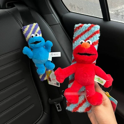 Cookie Monster Plush Doll Car | Seat belt shoulder pad