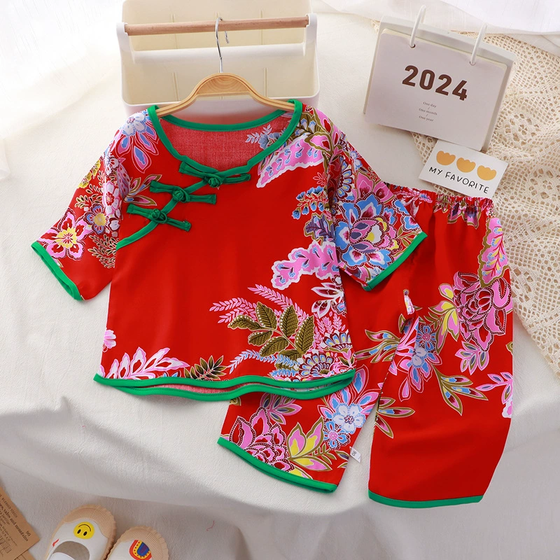 Набор, тонкая летняя детская пижама