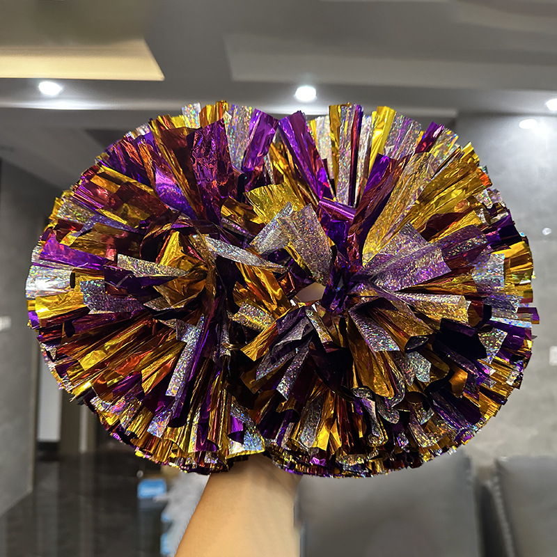 Láser brillante competencia profesional manejar porristas danza Bola de flores de mano deportes coloridos apoyos de pelota