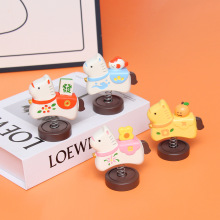 摇摇马摆件马年吉祥物年年有余车载装饰马年新年礼物公司年会送礼