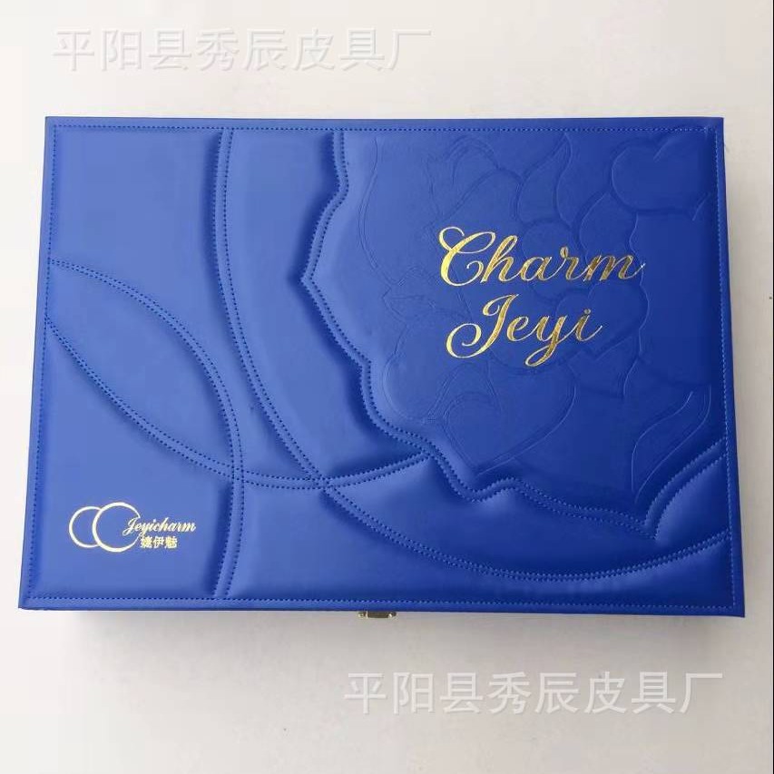 厂家生产/皮质化妆品盒  皮质绣花化妆品盒  格式皮质礼品包