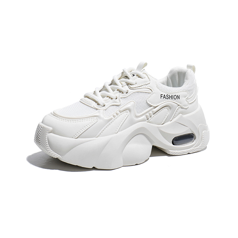 Ins coréen Net coupe basse papa chaussures femmes 2024 automne nouveau respirant étudiant sport hauteur augmenter loisirs YB2808_voghion.com