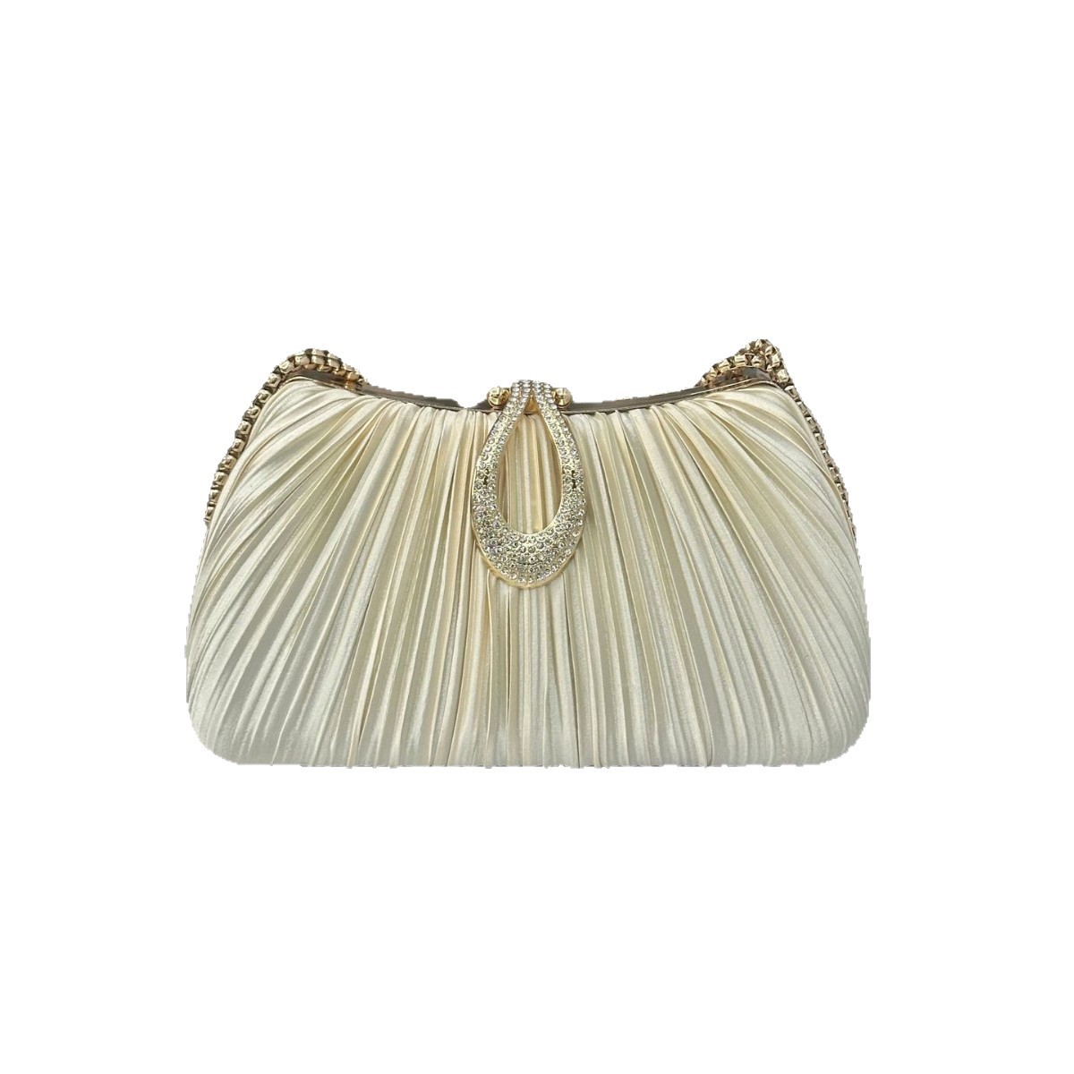 Cross-border Europe & US Pleated Minimalist Versatile Trendy Elegant Cheongsam Banquet Bridal Evening Clutch Solid Color Handbag - Thumbnail 5