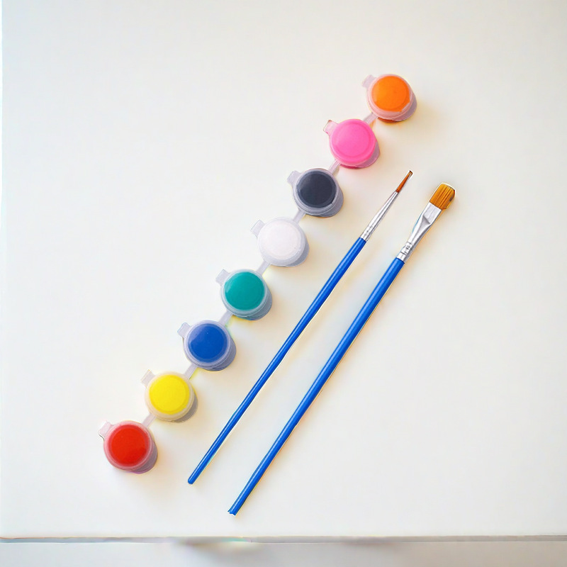 子供アクリル絵の具12色セット6連体美術絵画塗装DIY石膏人形水彩絵の具|undefined