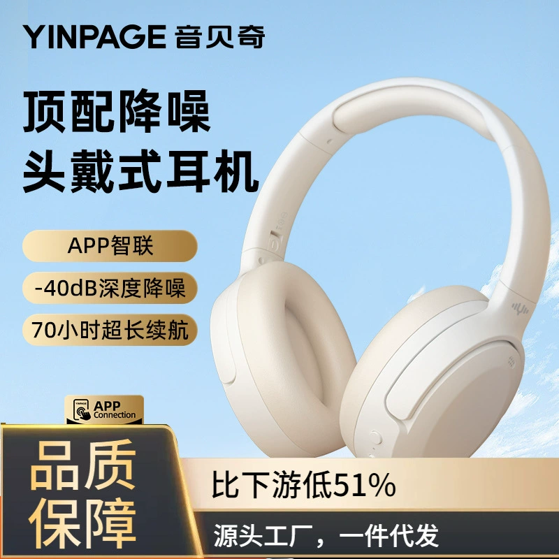 Yinbeic Free1Pro активное шумоподавление, накладные наушники, беспроводные Bluetooth, проводная гарнитура для компьютера, шумоподавление