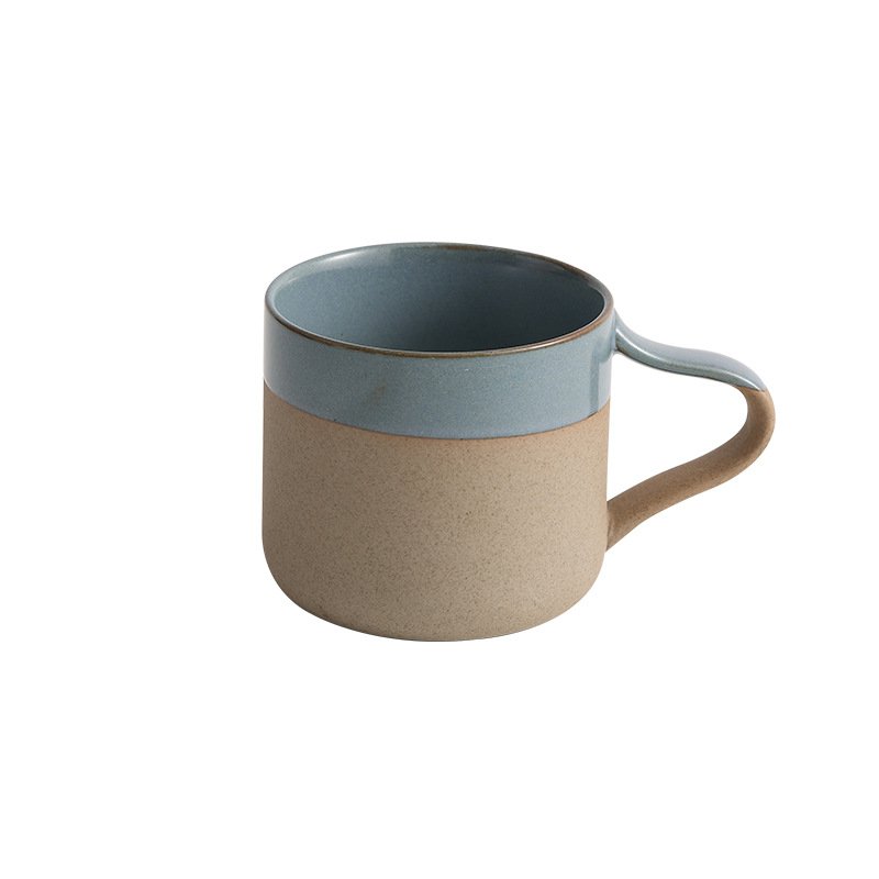 Taza de mango en forma de U con montañas y ríos, taza de alto valor, taza de pareja, regalo de mano, taza de cerámica Dehua, regalo al por mayor