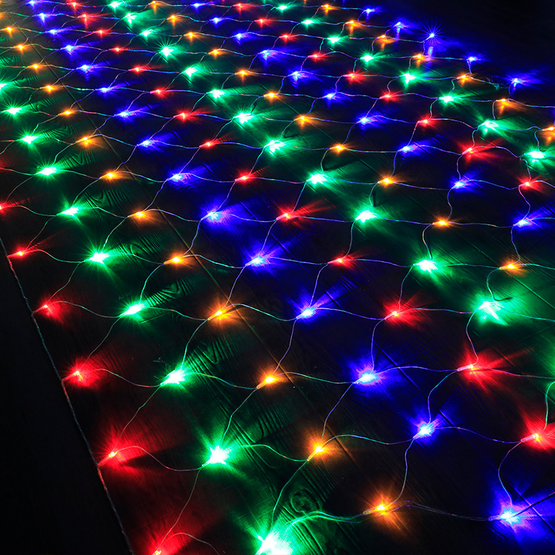 Transfronterizo luz neta LED intermitente luz de la secuencia de luz baja tensión 24V Solar al aire libre pesca neta luz césped vacaciones luz decorativa