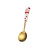 Large Snowman spoon, Titanium gold