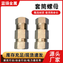 定制碳钢套筒螺母天然气快速接头内丝螺纹转换接头桥梁地铁支座