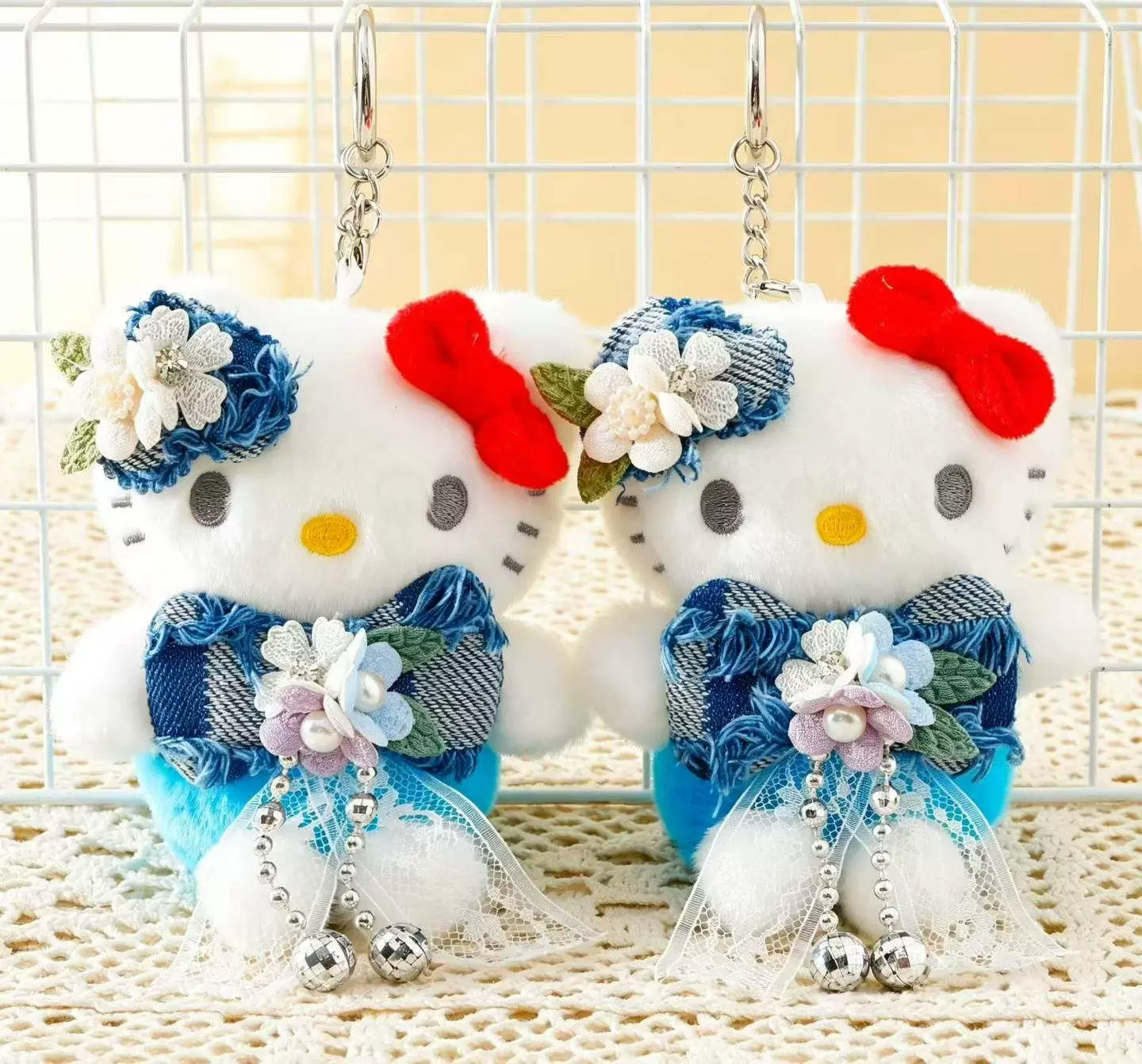 Плюшевый брелок (Sanrio) Hello Kitty, плюшевая кукла-талисман, размеры 10–16 см