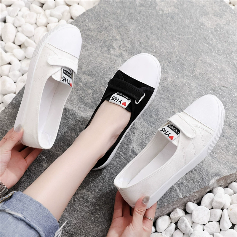 Новые повседневные тканевые туфли в стиле старого Пекина, новые женские кеды из канваса для трансграничной торговли, весна-лето 2026, слипоны-кроссовки для медсестер