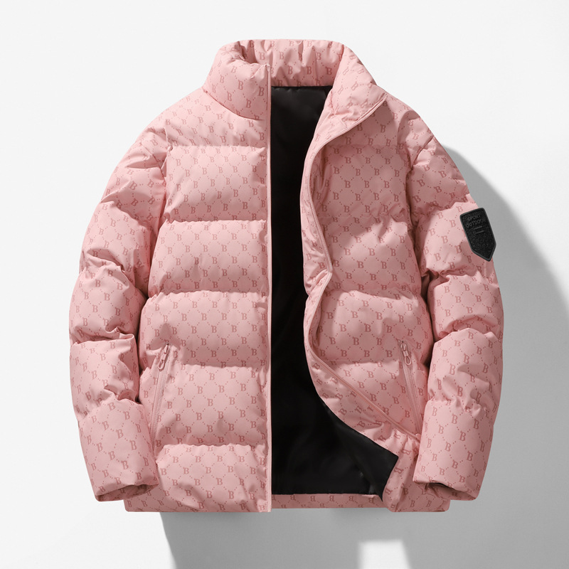 Transfronterizo invierno hombre plumón abrigo de algodón corto nuevo engrosado calentamiento de cuello vertical abrigo de algodón hombre abrigo de invierno casual