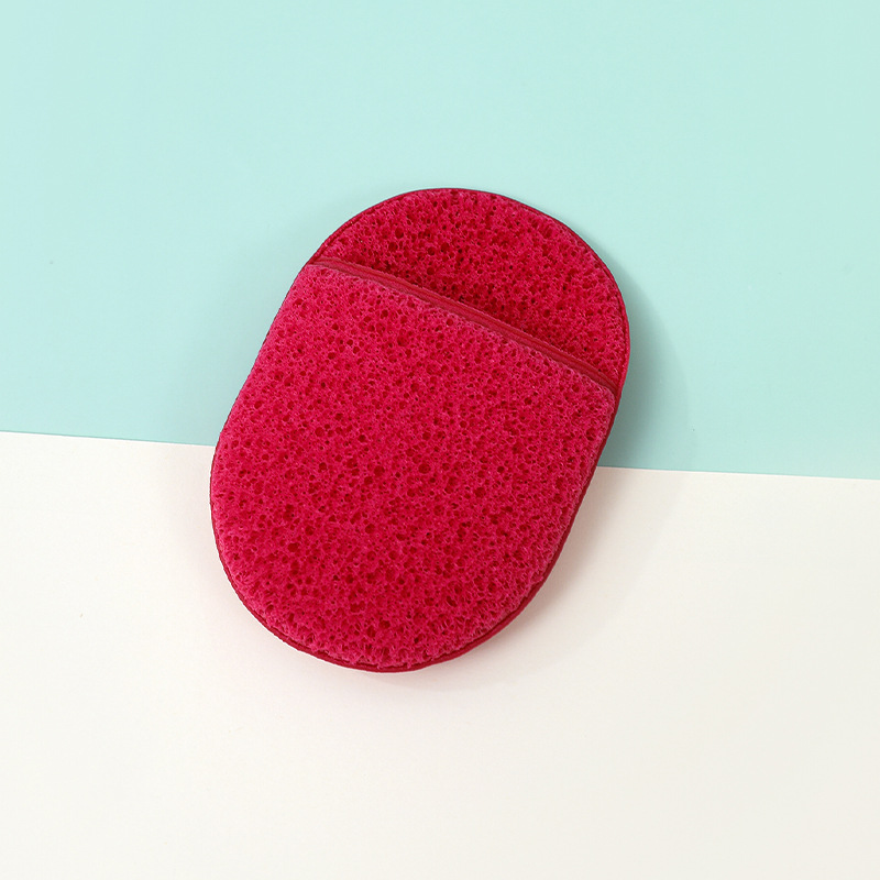 Fábrica de lavado facial personalizado guante ovalado zapatillas de limpieza facial limpieza de película de barro limpia esponja de desmaquillaje toallas faciales