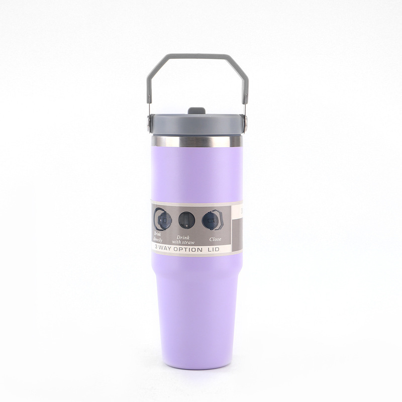 東南アジアアメリカンスタイル 20oz30oz カーカップポータブルシングルおよびダブルドリンク透明カバーアイスバ 304 ステンレス鋼魔法瓶カップ|undefined