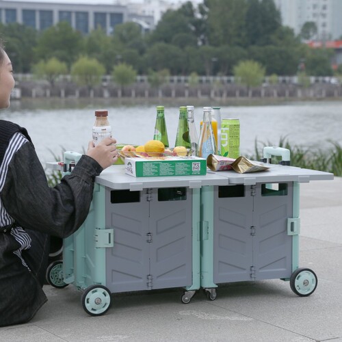 Folding Portable Shopping Cart Vegetable Cart Home Telescopic Cart Hiking Camping Stair Climbing Hand Truck One Piece Dropshipping