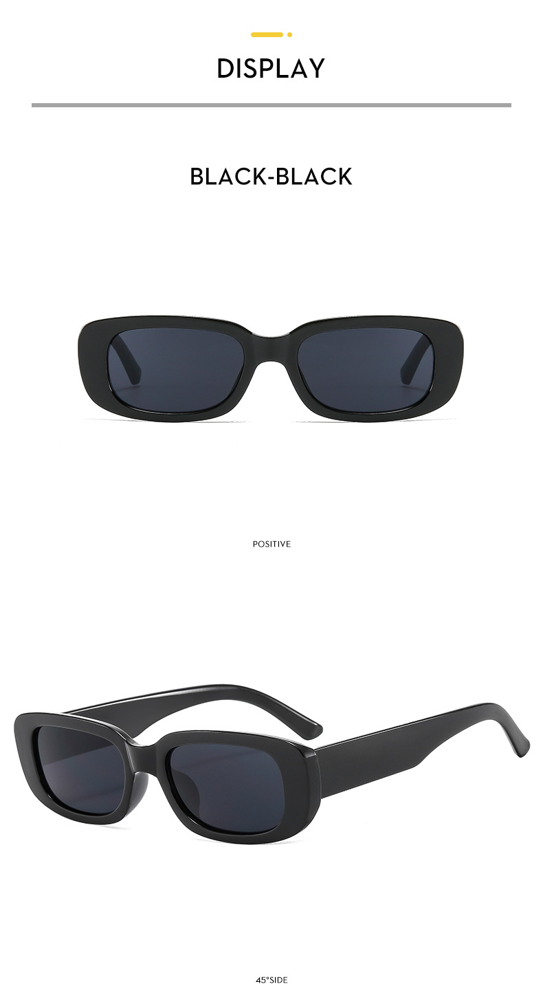 Square Glasses Style Outdoor, Travel Occasion Retro Color Block Ac UV400 Protection Square Full Frame Women's Sunglasses