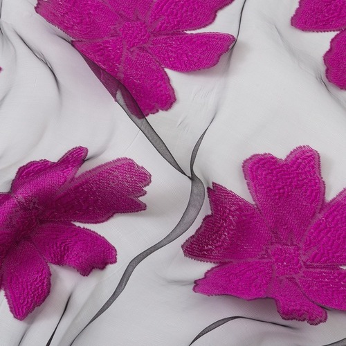 Autumn/Winter Korean Version Georgette Flower Embroidered Scarf Versatile Two-in-One Shawl Scarf Long Scarf Trendy