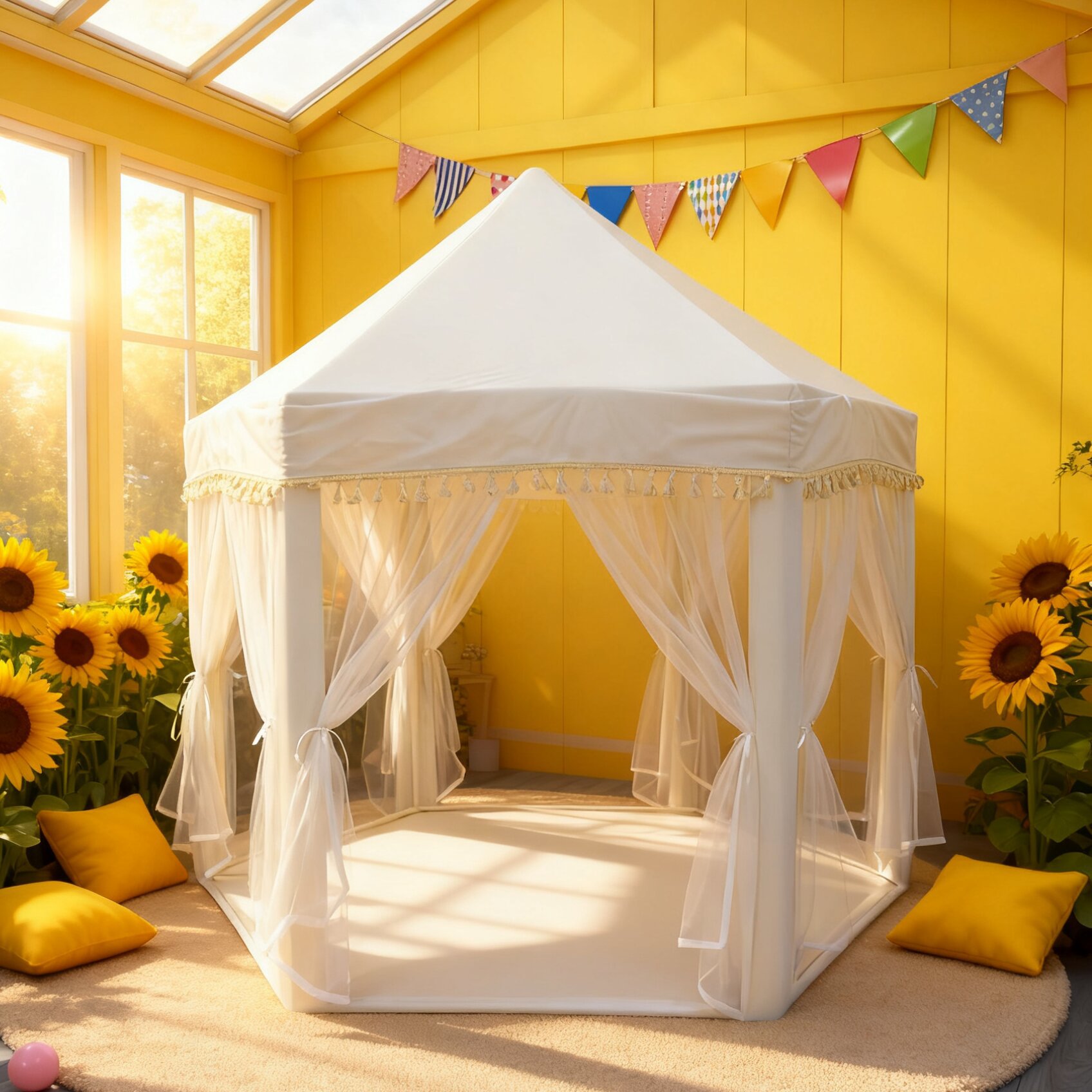 Procesamiento personalizado tienda de campaña para niños princesa castillo secreto casa de juegos bebé cama interior portátil pequeña tienda de campaña