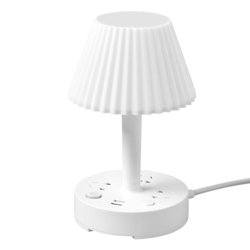 Creative multi-functional converter plug lamp USB power strip dorm computer desk student extension cord cord organizer