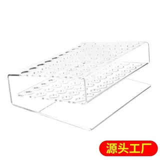 亚克力桌面笔架展示架收纳阶梯文具店透明创意圆珠笔插孔马克笔