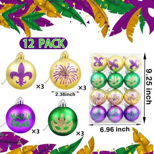 Carnival New 6CM decorative ball Christmas ball electroplating hand painted ball Christmas tree decoration small pendant party layout
