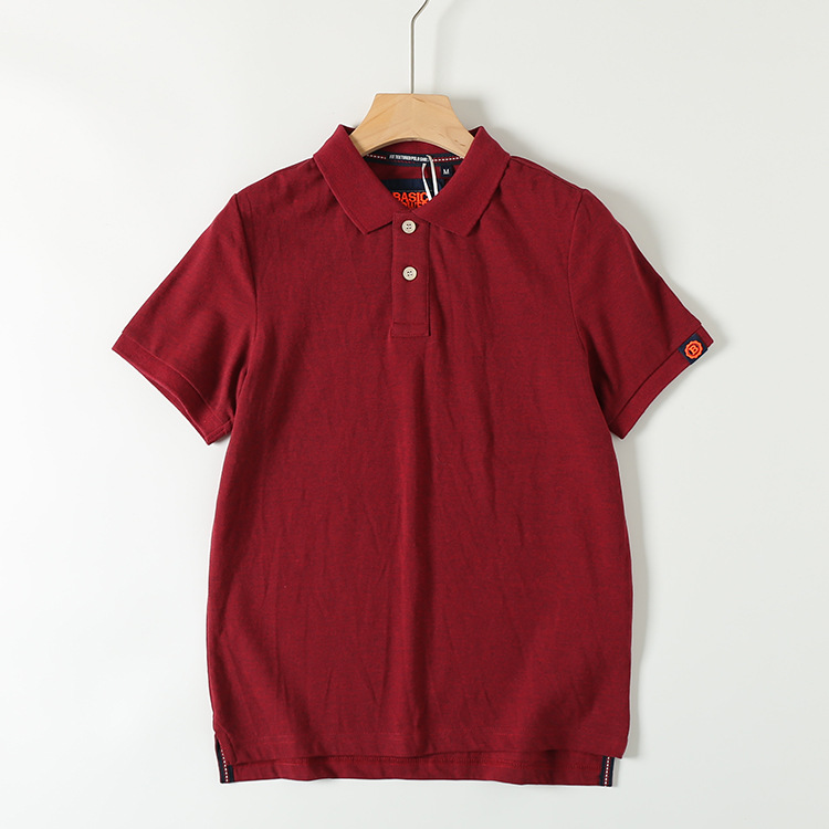 Polo Shirt Can Be Customized with Logo Pique Cotton Half-Sleeved Men's New Pure Color Casual Short-Sleeved Business Lapel T-Shirt