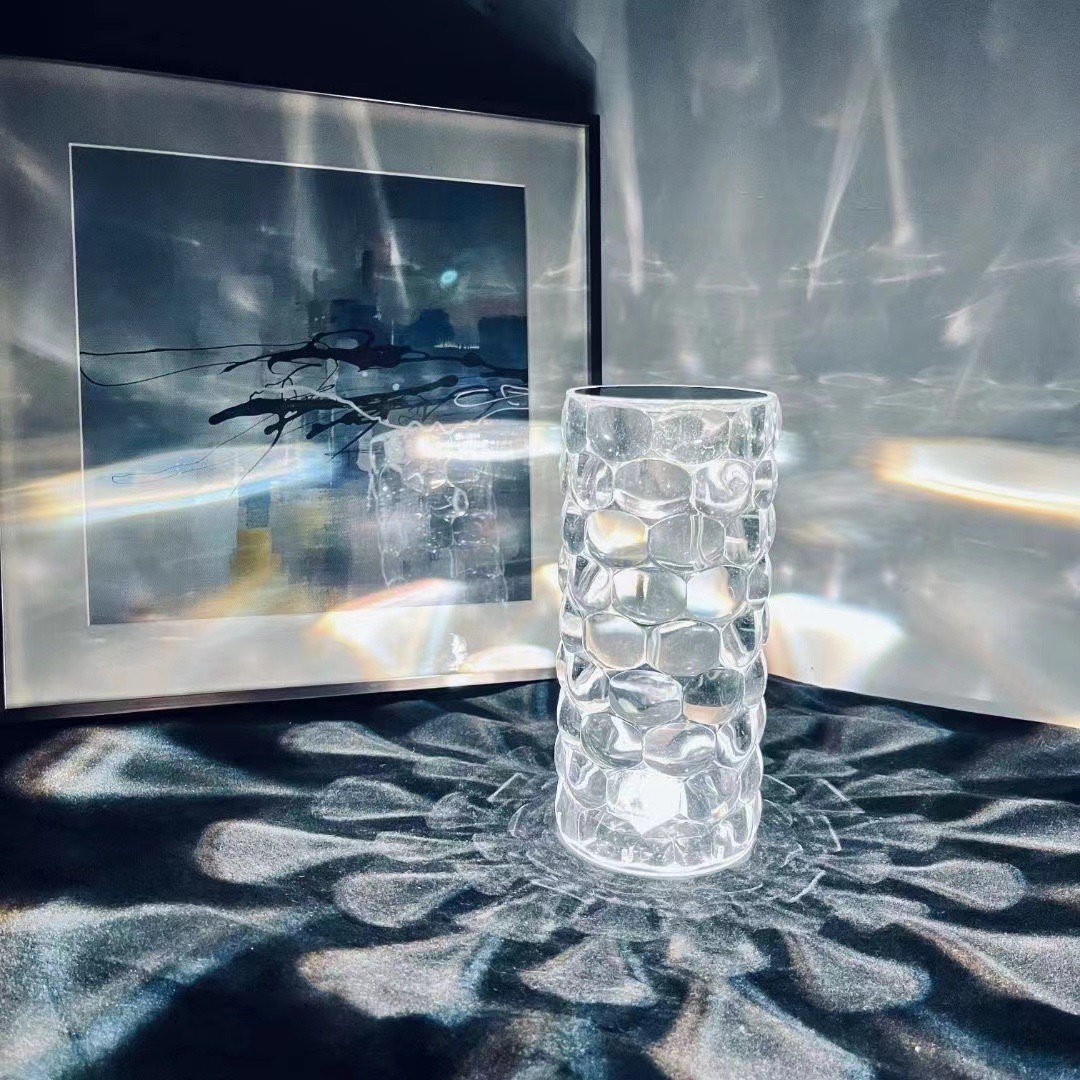 Lámpara de Noche LED Efecto Cristal Táctil para Dormitorio y Mesa