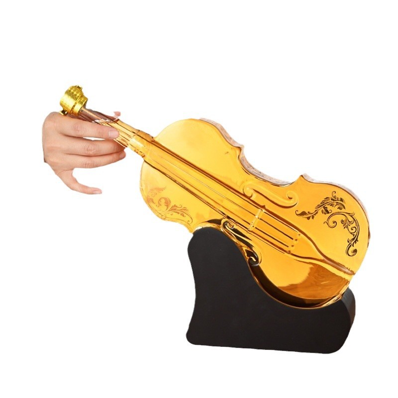 Suministro 1000ml violín botella de vino artesanal botella de vino blanco botella de vino artesanal botella de vino de vidrio botella de burbuja