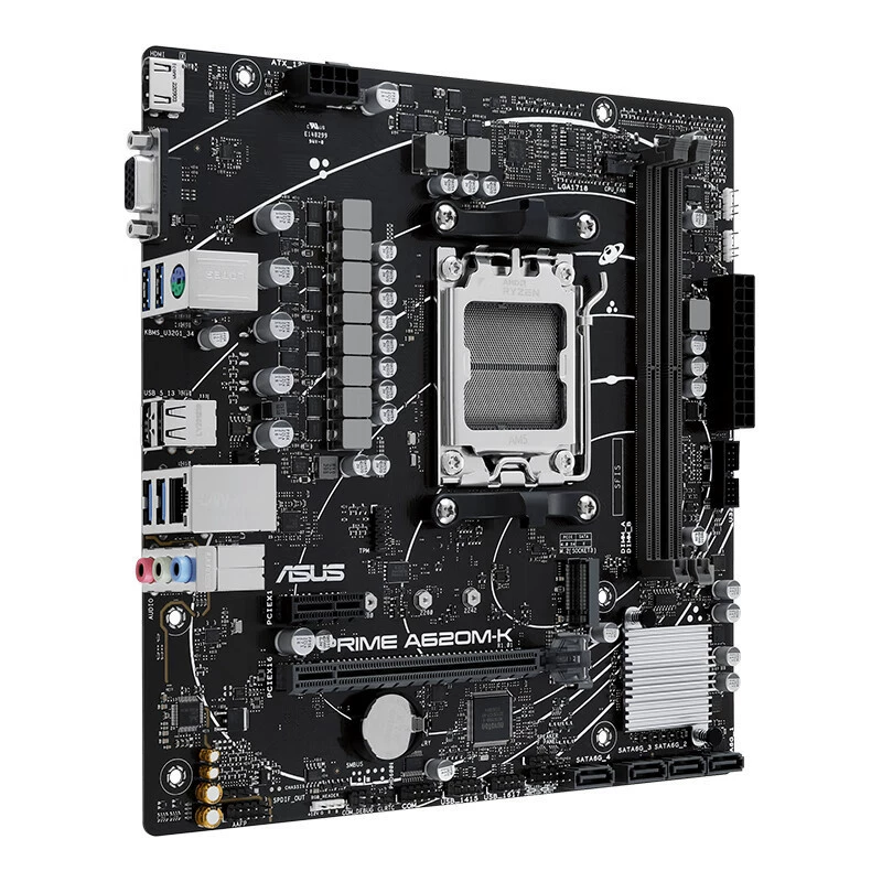Подходит для Asus PRIME A620M-K, поддерживает DDR5, процессоры 7700X/7600X (для AMD и др.)