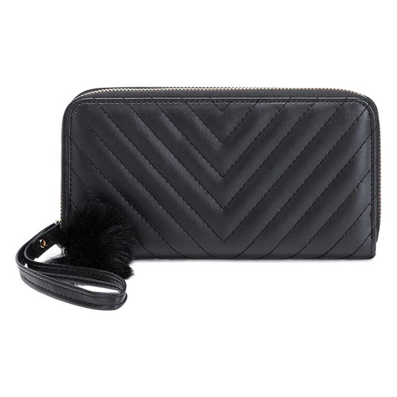 La cartera de las mujeres al por mayor 2022 nueva textura de la moda del embrague del todo-fósforo del bolso de dos monederos doblez de la cartera