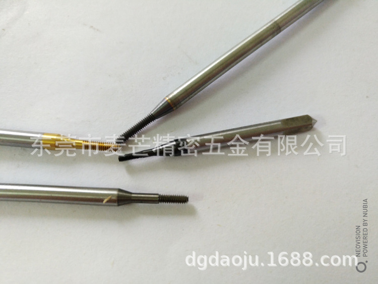 左牙,反牙，反扣M1.4X0.3挤压丝攻,无沟丝锥,无屑丝锥，迫牙丝锥