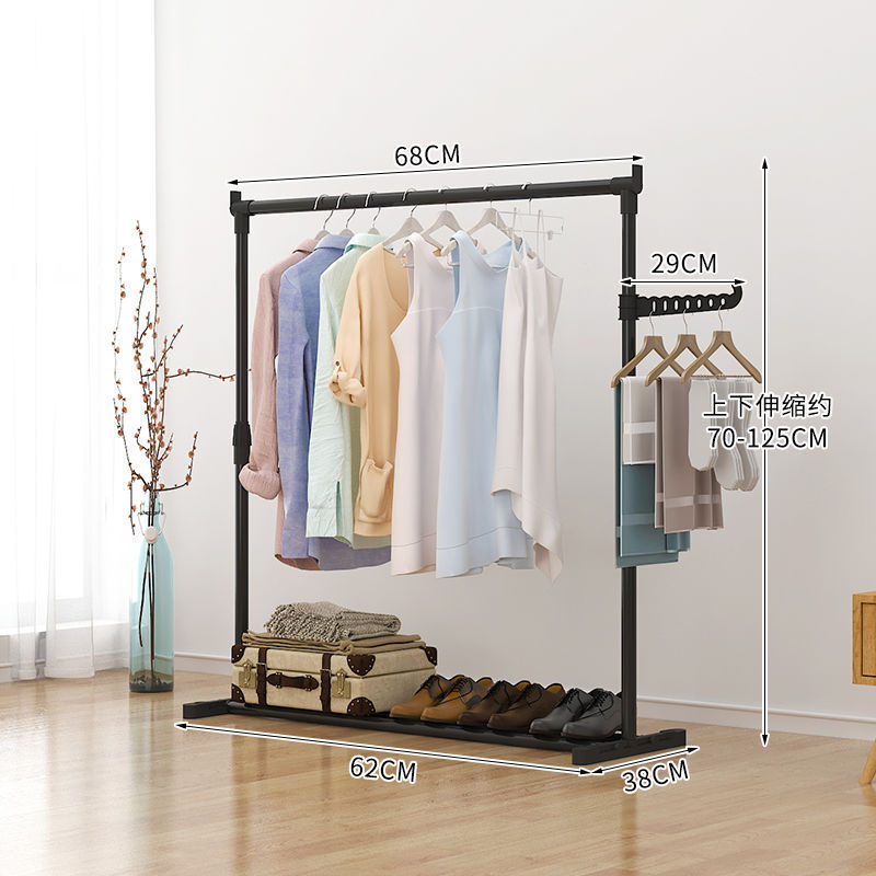 percha de secado de ropa doméstica suelo de secado vertical grosor de casa de alquiler ropa de dormitorio balcón barra de ropa fría simple telescópico