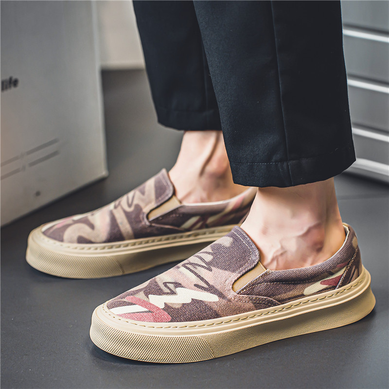 Herren Slip-on Canvas Schuhe Bequeme Stoffschuhe Für Den Sommer_voghion.com