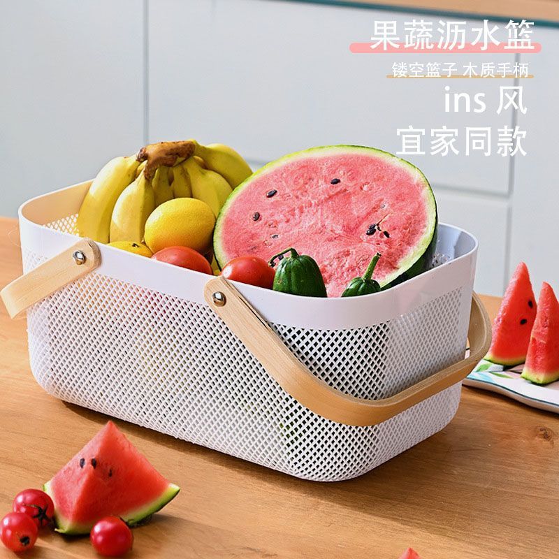 Estilo de cocina de baño canasta de almacenamiento Resalto canasta de almacenamiento de mano canasta de almacenamiento canasta de snack