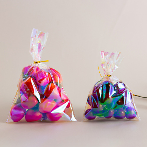 Cross-border new colorful baking packaging bags, colorful flat pockets, candy and biscuit food packaging bags, 100 pieces/piece