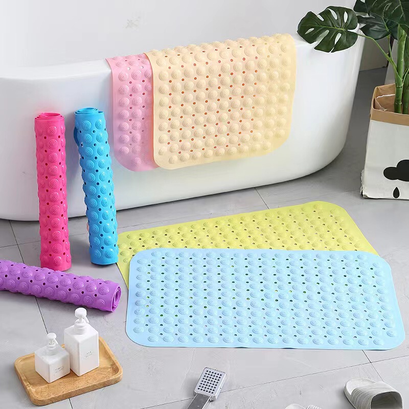 Ready Stock Pvc Dot Ball Bathroom Mat Shower Mat Bathtub Non-Slip Massage Mat with Suction Cup Manufacturer