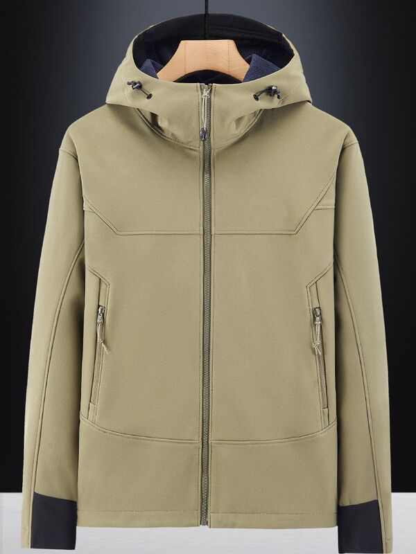 Foreign trade jacket tactical soft shell jacket mountaineering casual fleece fleece fleece liner windproof waterproof 8911